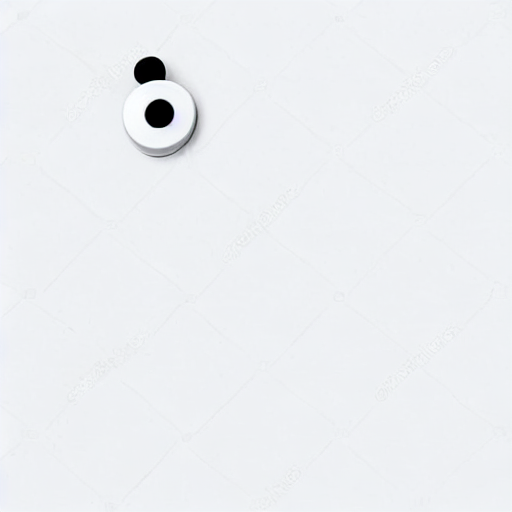 AI image generated of A black dot on a white background.