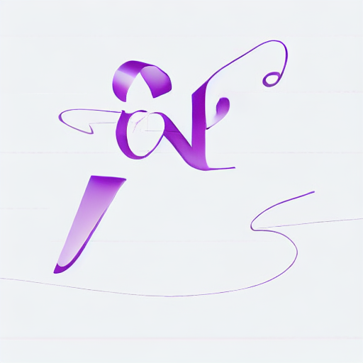 AI image generated of A purple letter N is written on a white background.