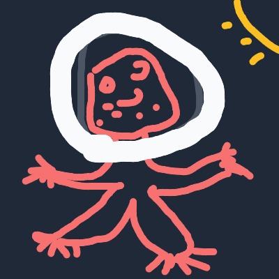 A%20childlike%20drawing%20of%20a%20red%2C%20spindly%20figure%20with%20a%20large%20white%20helmet%20around%20its%20head%2C%20arms%20and%20legs%20spread%20out%20against%20a%20dark%20blue%20background%20with%20a%20partial%20yellow%20sun.