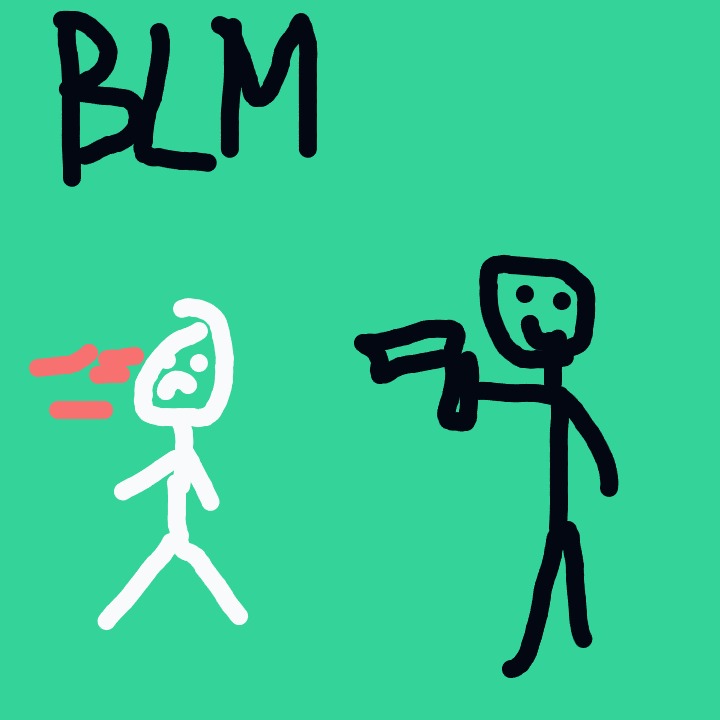 Two%20stick%20figures%20on%20a%20green%20background%3A%20one%20on%20the%20left%20with%20red%20motion%20marks%20near%20its%20head%2C%20and%20a%20figure%20on%20the%20right%20pointing%20a%20gun%20at%20it%2C%20with%20%E2%80%9CBLM%E2%80%9D%20written%20in%20the%20top%20left.