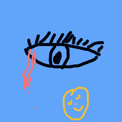 A%20blue%20background%20features%20a%20bold%20black%20eye%20with%20lashes%20and%20orange%20tears%20dripping%20from%20the%20left%20side%2C%20with%20a%20small%20yellow%20smiling%20face%20below.